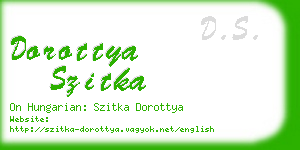 dorottya szitka business card